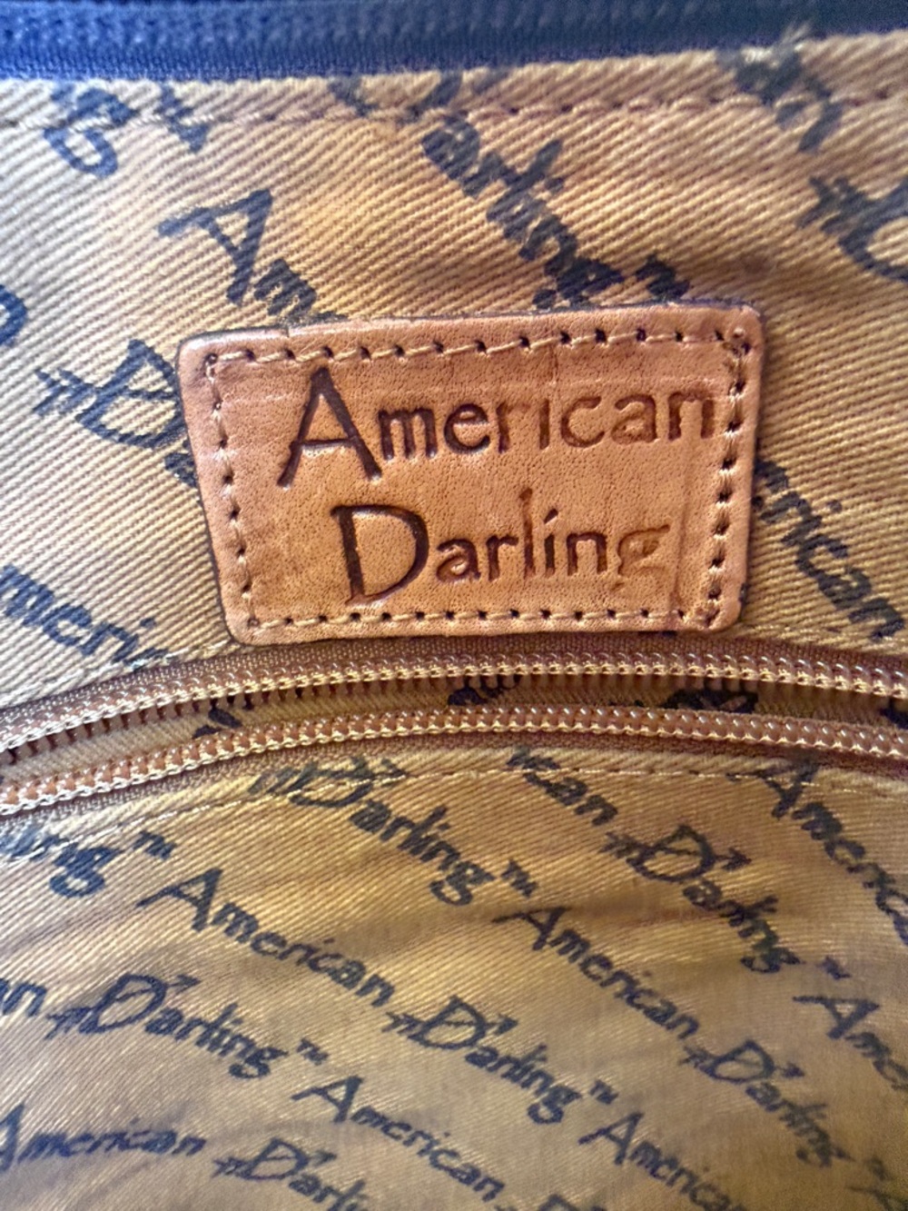 American Darling Fringe Tooled Leather Crossbody Bag with Cow Hide - Picture 10 of 10